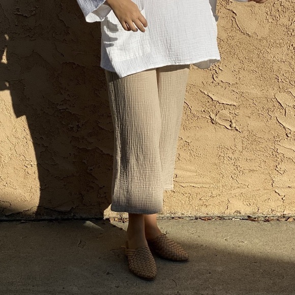 Gauze Wide Leg Pants